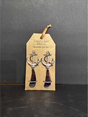 NEW NANTUCKET HOME 2 PIECE ANCHOR SPREADER SET ALUMINUM STAINLESS 4.75”